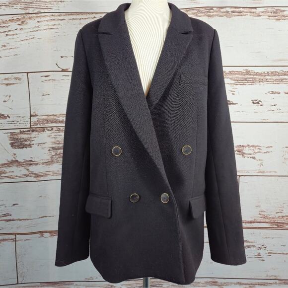 ba&sh Double Breasted Blazer Black Size 3 = Large - Picture 1 of 8
